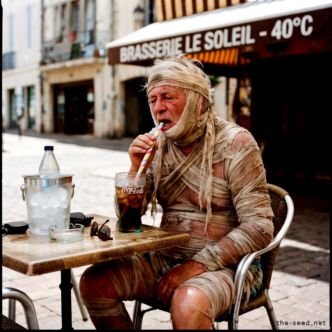 le plafond du réchauffement climatique - Humour Suant en pleine canicule