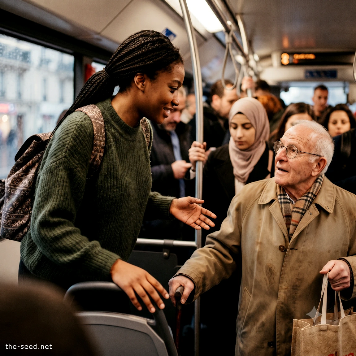 Les sentinelles - empathie - Céder sa place dans un autobus