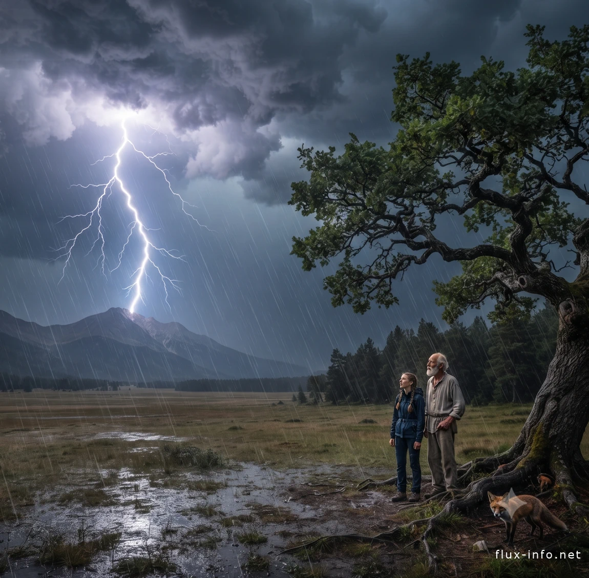Énergie - Orage, foudre, sage et enfant