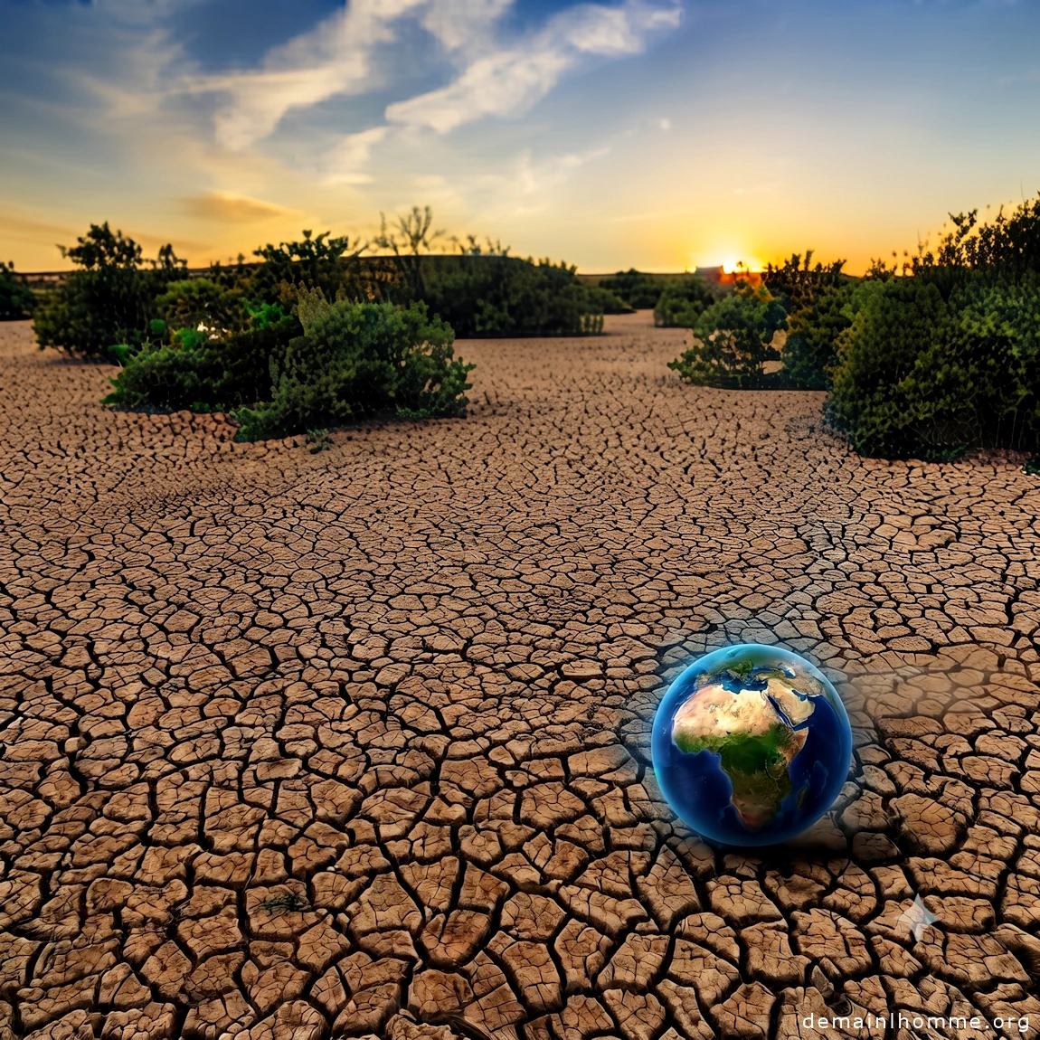 Plafond du réchauffement climatique - Humour : homme préhistorique et progrès