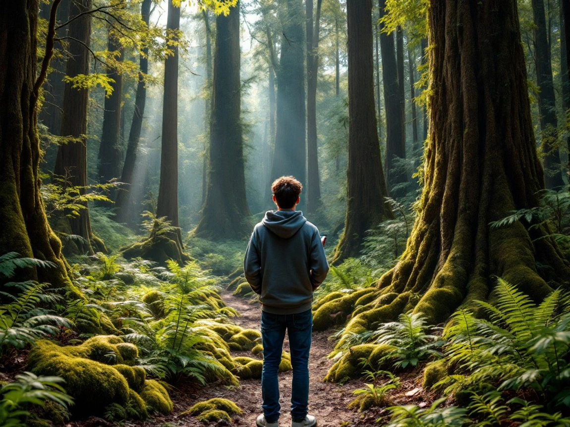 Adolescent face à la forêt - Accélération exponentielle de l'Intelligence Artificielle