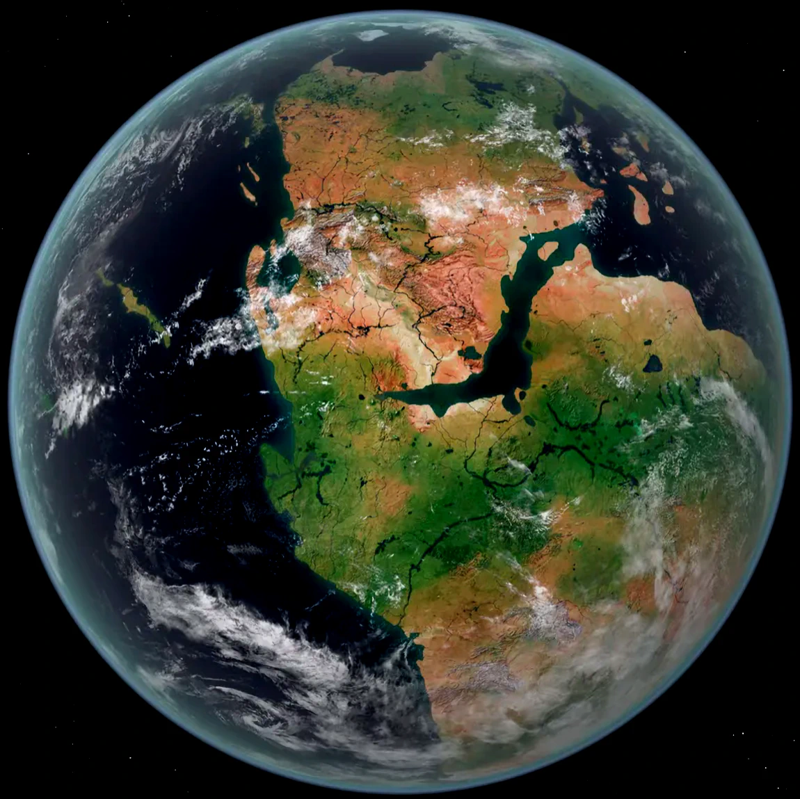 Pangée dérive des continents - climat